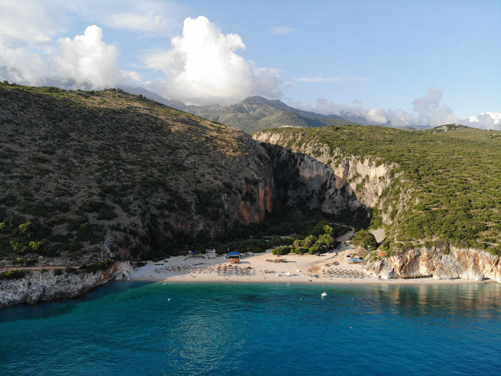 Gjipe Beach in Albania