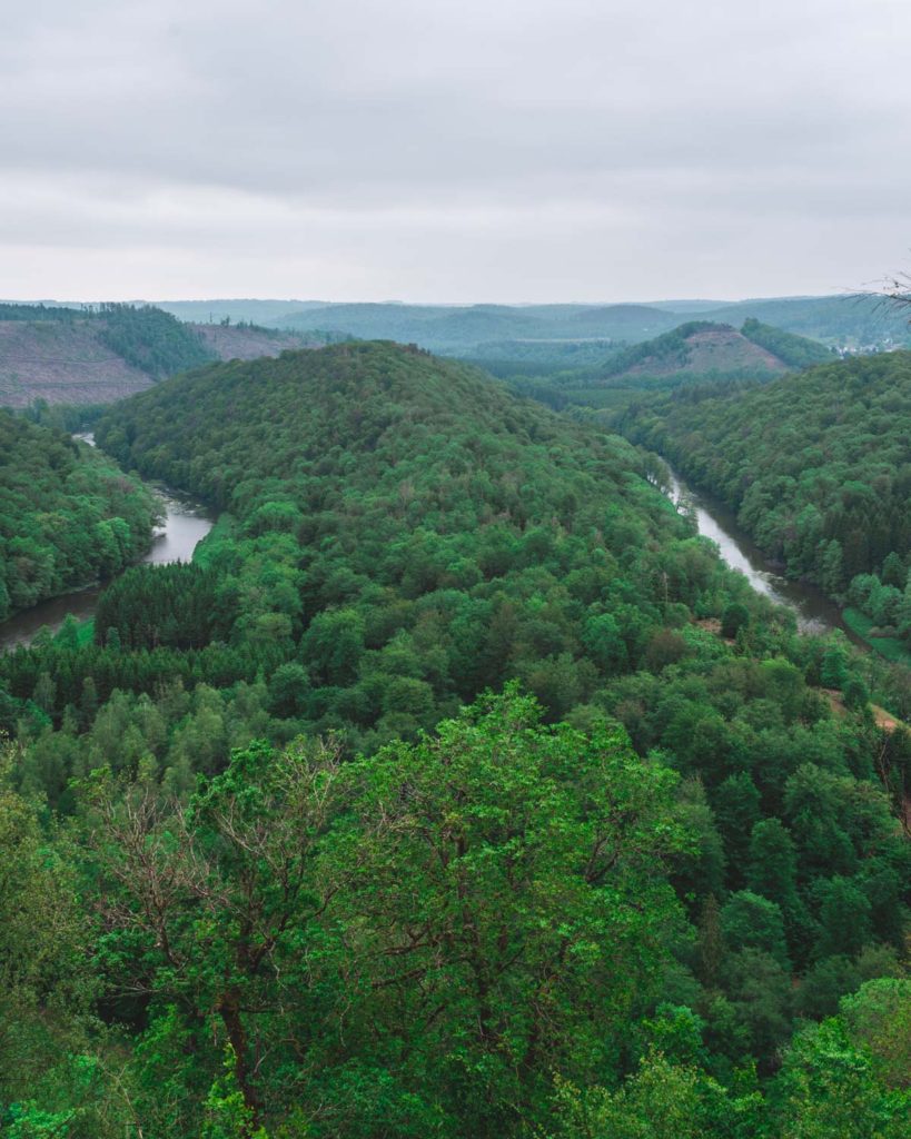 View over Le Tombeau du Chevalier in the Ardennes