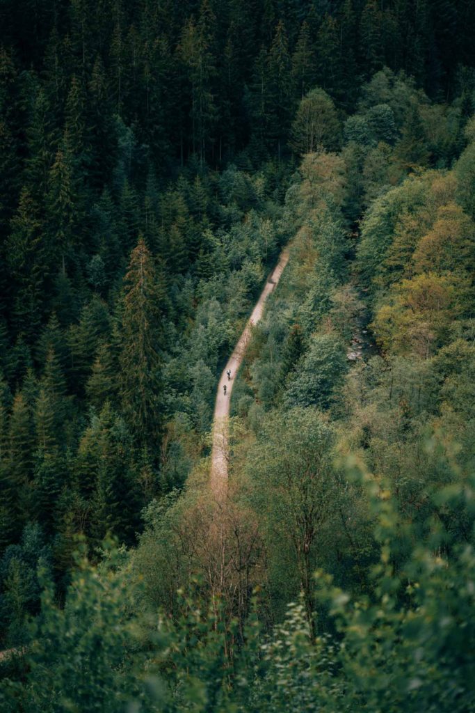 My favorite shot of that day. 2 bikers climbing a steep road in the Warche Valley.