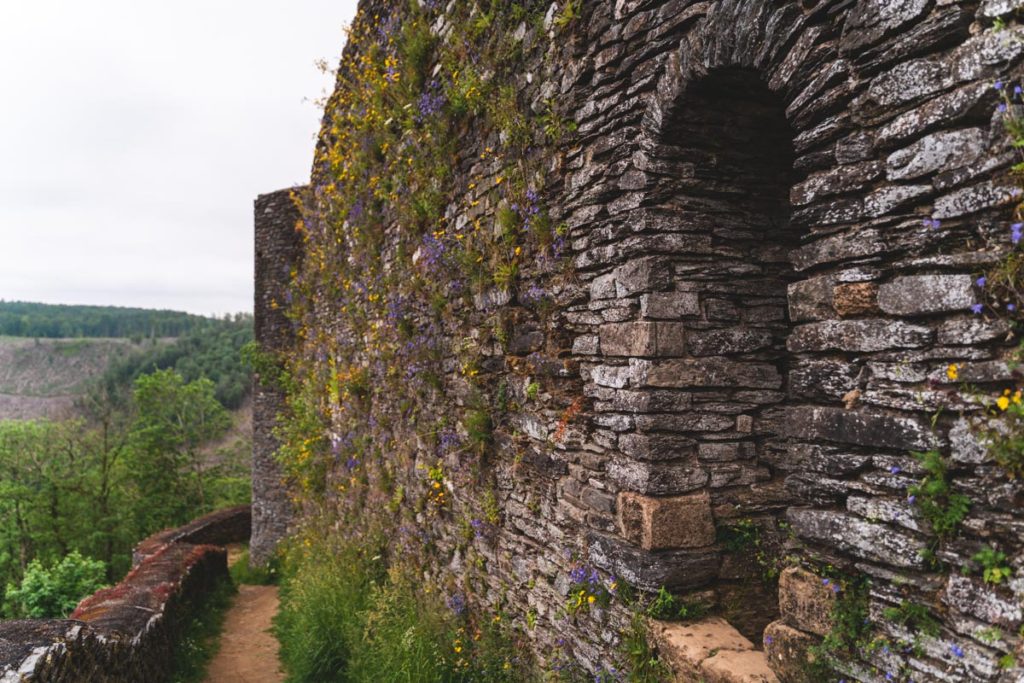 Fortified walls at the Herbeumont Castle