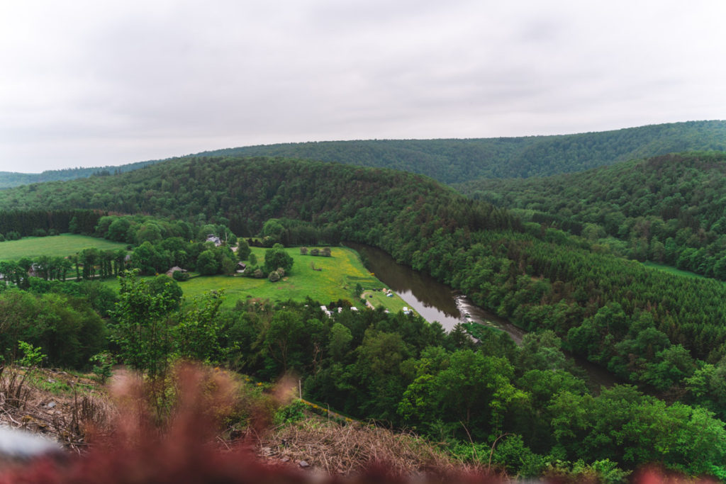 View over the Semois valley from the Herbeumont Castle