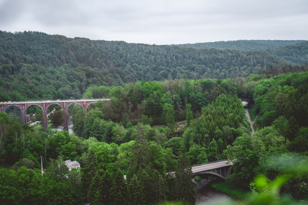 View over the Conques Viaduct in Herbeumont