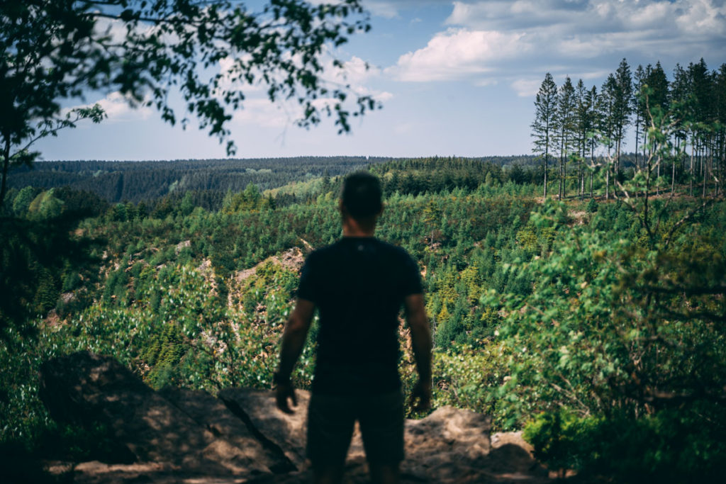 Me, looking over the Warche Valley from the viewpoint 'Nez de Napoleon'