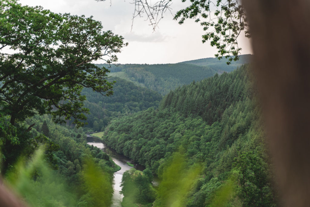 Viewpoint over the Ourthe while hiking the GR57