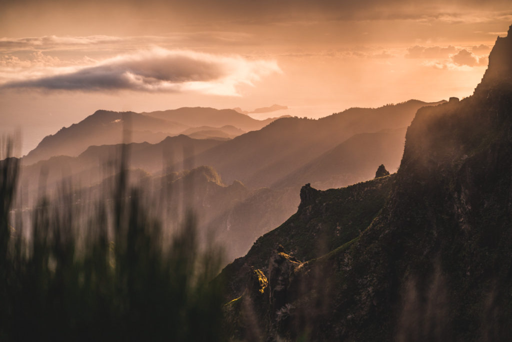 Sunrise while hiking to Pico Ruivo