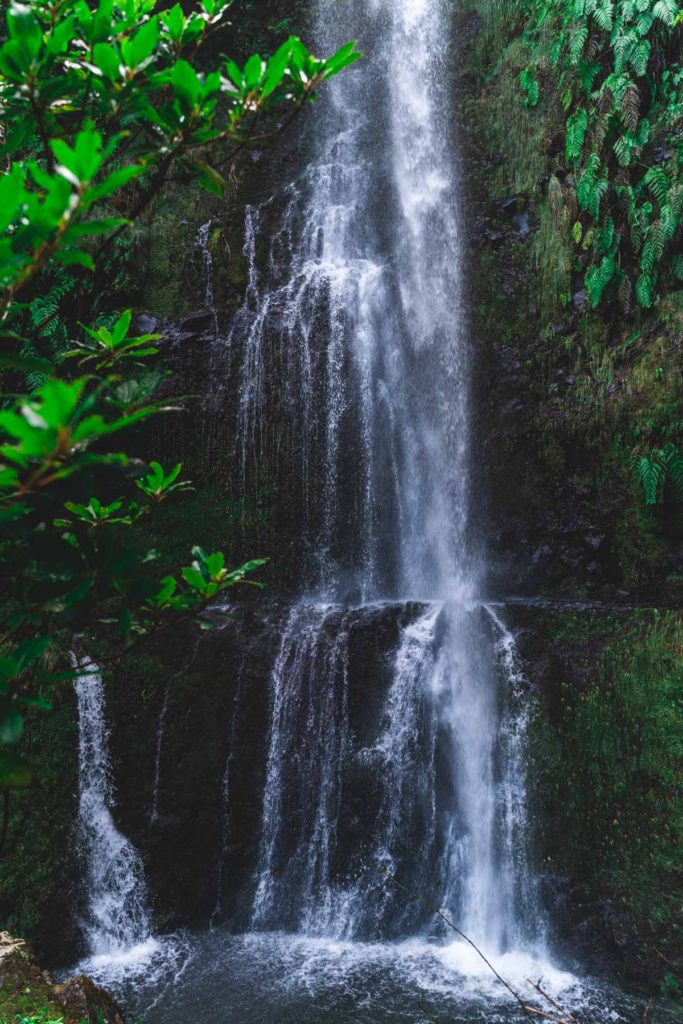 One of the many waterfall along the Caldeirao Verde trail