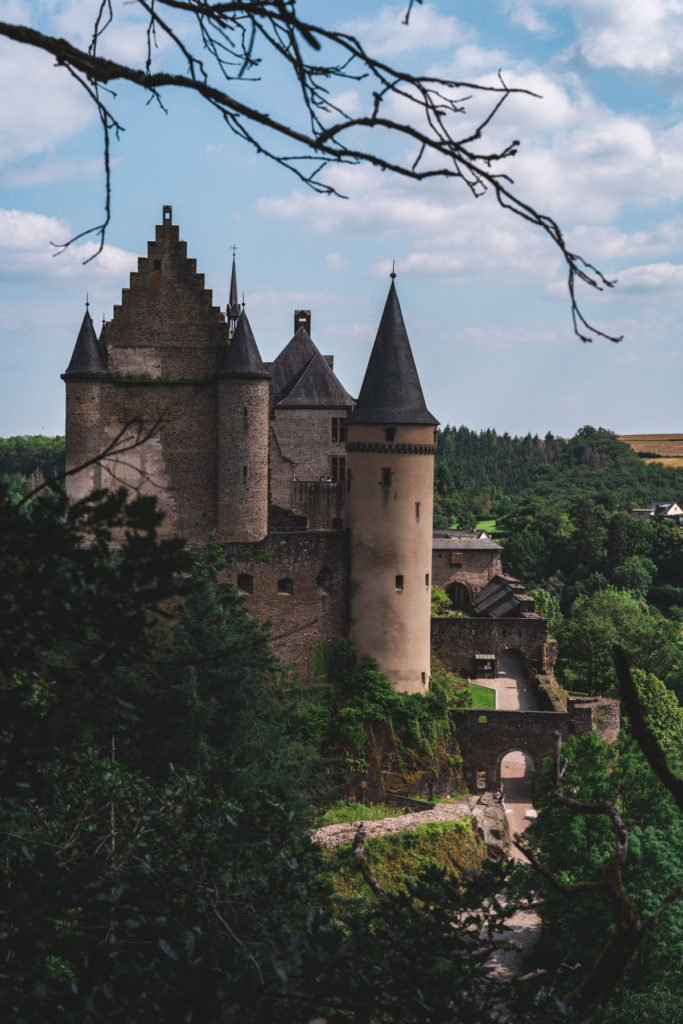 View over the castle of Vianden in Luxemburg