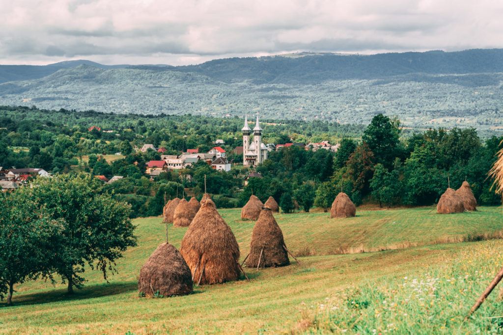 View over Breb in Maramures Romania