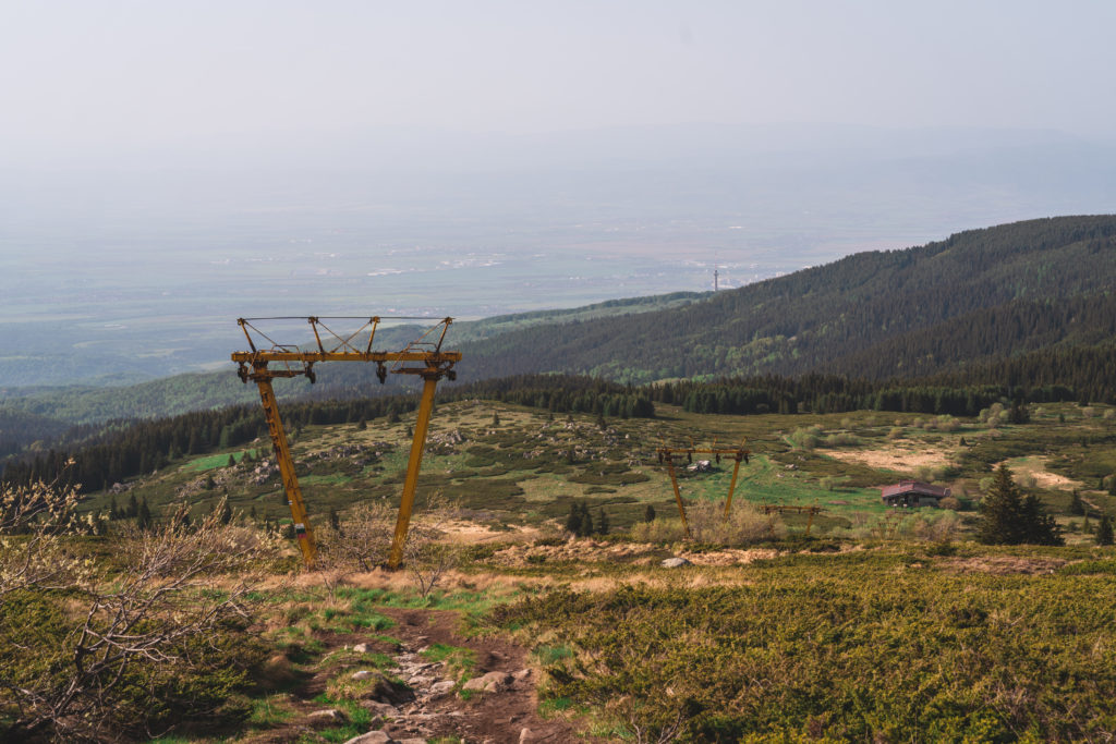 Old ski lifts in Vitosha Nature Park