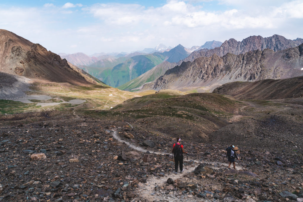 Another valley means another landscape in Kyrgyzstan